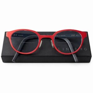 Blackfin Valdez BF880 Round Titanium Eyeglasses Red Gray 45-21-145 Made In Italy